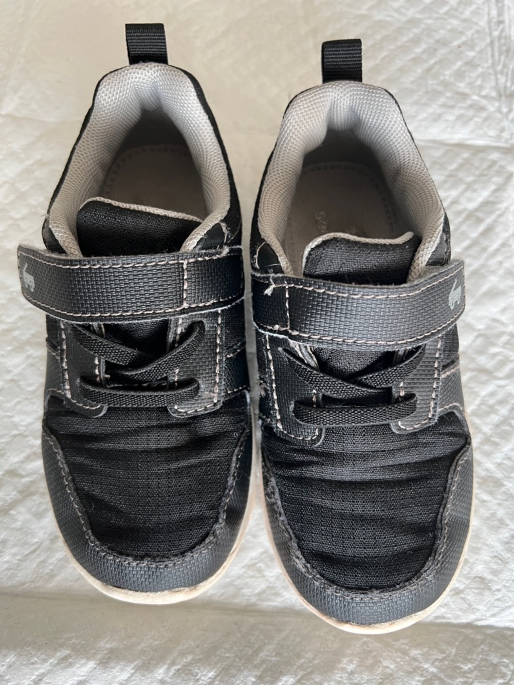 See Kai Run Black and Gray Velcro Sneakers for Kids